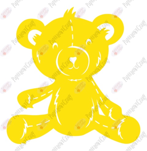 Miś 3 Dekoracje z papieru