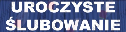 Napis "UROCZYSTE ŚLUBOWANIE" 2 Rozpoczęcie roku Szkolnego Dekoracje z papieru