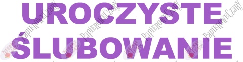 Napis "UROCZYSTE ŚLUBOWANIE" 2 Pasowanie Ślubowanie Dekoracje z papieru