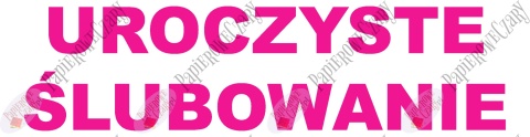Napis "UROCZYSTE ŚLUBOWANIE" 2 Pasowanie Ślubowanie Dekoracje z papieru