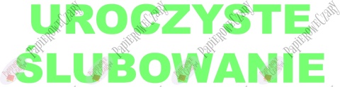 Napis "UROCZYSTE ŚLUBOWANIE" 2 Pasowanie Ślubowanie Dekoracje z papieru