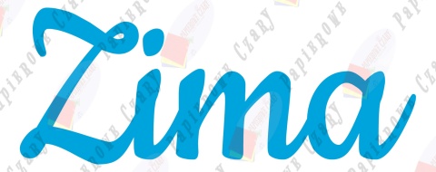 Napis "Zima" 2 Dekoracje z papieru