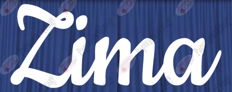 Napis "Zima" 2 Dekoracje z papieru