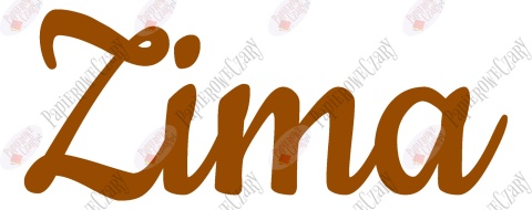 Napis "Zima" 2 Dekoracje z papieru