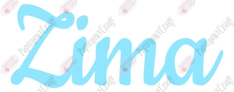 Napis "Zima" 2 Dekoracje z papieru