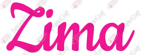 Napis "Zima" 2 Dekoracje z papieru