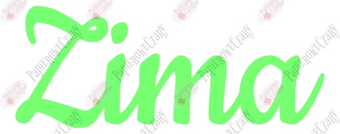 Napis "Zima" 2 Dekoracje z papieru