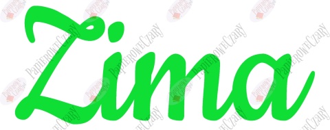 Napis "Zima" 2 Dekoracje z papieru