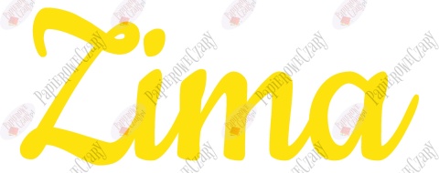 Napis "Zima" 2 Dekoracje z papieru