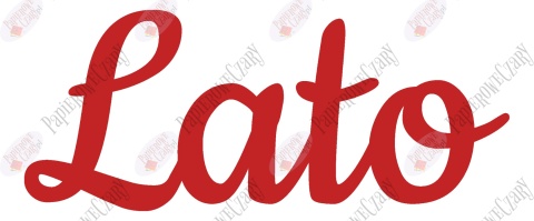 Napis "Lato" 2 Dekoracje z papieru