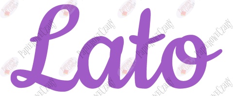 Napis "Lato" 2 Dekoracje z papieru