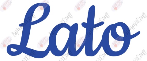 Napis "Lato" 2 Dekoracje z papieru