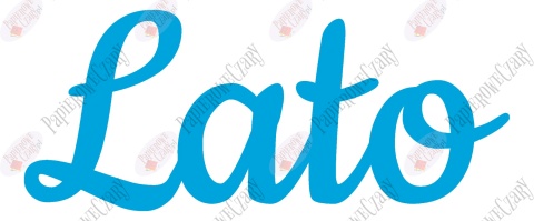 Napis "Lato" 2 Dekoracje z papieru