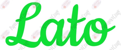 Napis "Lato" 2 Dekoracje z papieru