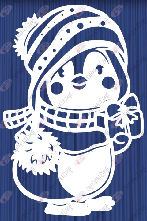 Pingwin 1 Dekoracje z papieru