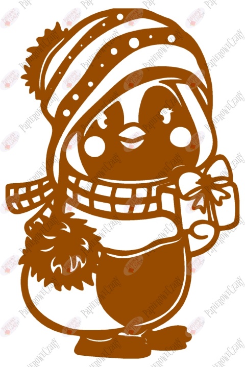 Pingwin 1 Dekoracje z papieru