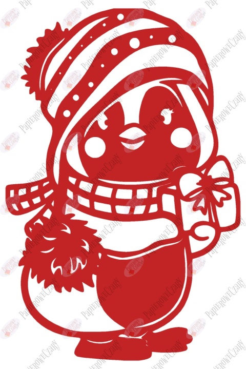 Pingwin 1 Dekoracje z papieru