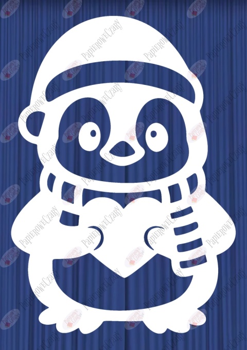 Pingwin 2 Dekoracje z papieru