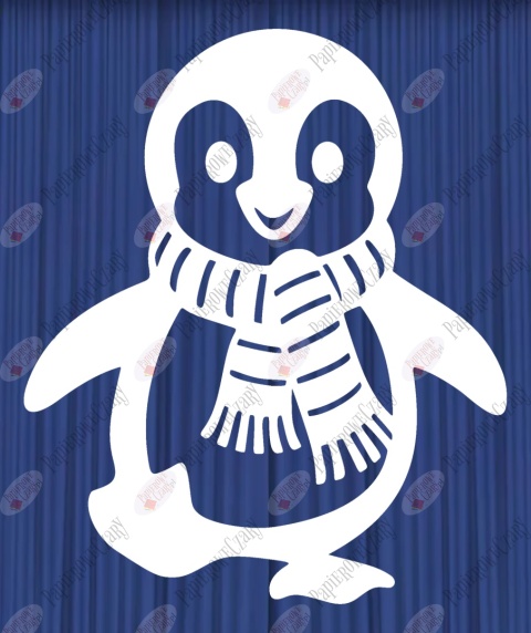 Pingwin 3 Dekoracje z papieru