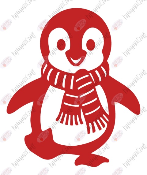 Pingwin 3 Dekoracje z papieru