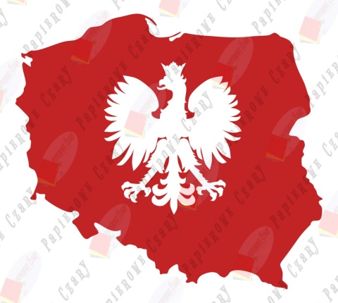 Polska z godłem Dekoracje z papieru