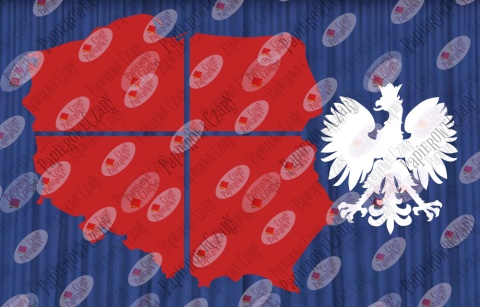 Polska z godłem Dekoracje z papieru