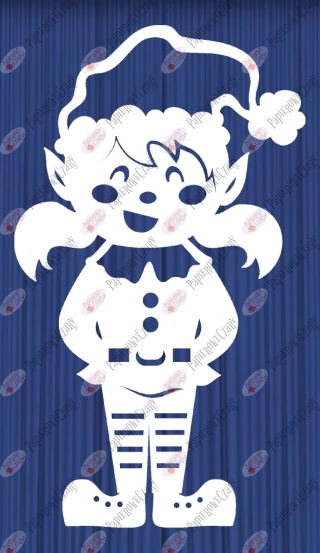 Elf 1 Zima Dekoracje z papieru