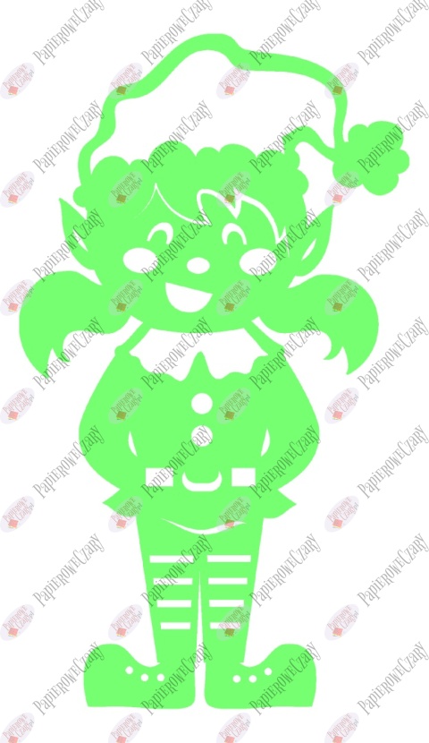 Elf 1 Zima Dekoracje z papieru