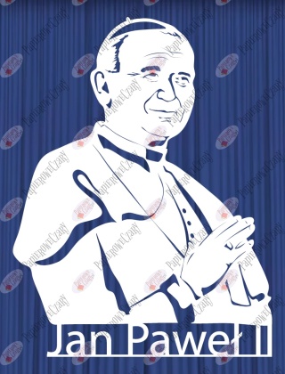 Papież Jan Paweł II Postać Dekoracje z papieru