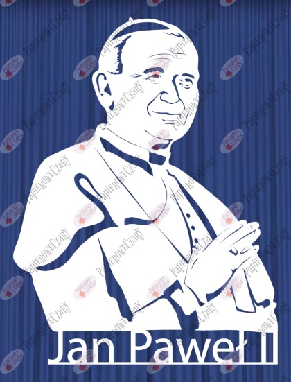 Papież Jan Paweł II Postać Dekoracje z papieru