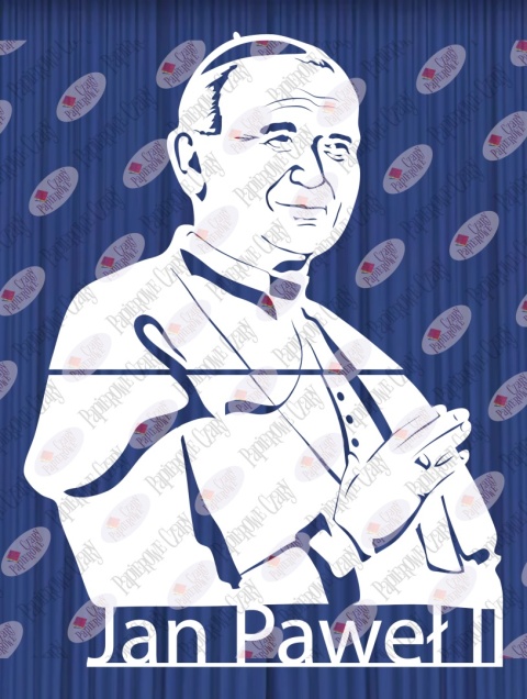 Papież Jan Paweł II Postać Dekoracje z papieru Papież Jan Paweł II Postać Dekoracje z papieru