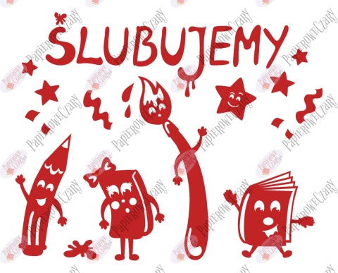 Zestaw 229 Ślubowanie Pasowanie Dekoracje z papieru