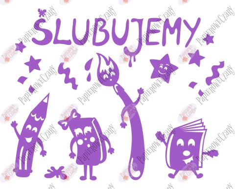 Zestaw 229 Ślubowanie Pasowanie Dekoracje z papieru