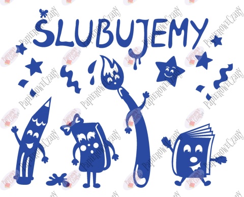 Zestaw 229 Ślubowanie Pasowanie Dekoracje z papieru