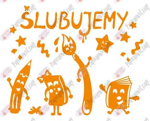 Zestaw 229 Ślubowanie Pasowanie Dekoracje z papieru