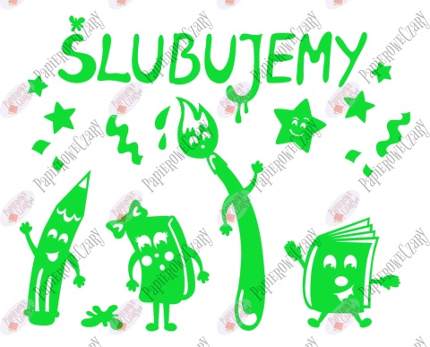 Zestaw 229 Ślubowanie Pasowanie Dekoracje z papieru