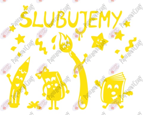 Zestaw 229 Ślubowanie Pasowanie Dekoracje z papieru