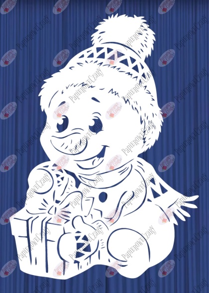 Bałwan 16 Dekoracje z papieru