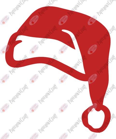 Czapka Mikołaja 1 Zima Dekoracje z papieru