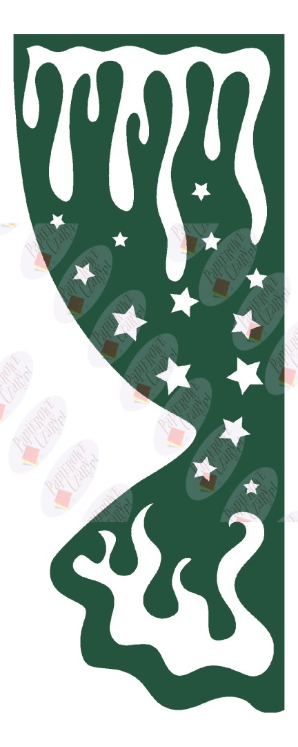 Zasłonka zimowa 4 ZIMA Dekoracje z papieru