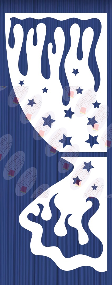 Zasłonka zimowa 4 ZIMA Dekoracje z papieru