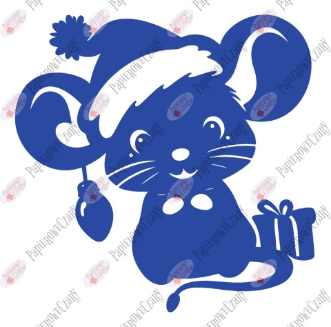 Myszka Świąteczna 2 Zima Dekoracje z papieru