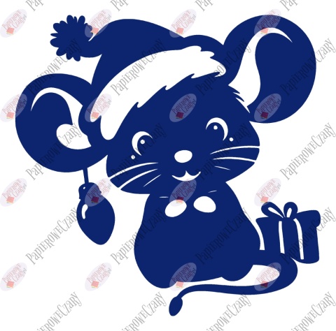 Myszka Świąteczna 2 Zima Dekoracje z papieru