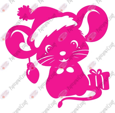 Myszka Świąteczna 2 Zima Dekoracje z papieru