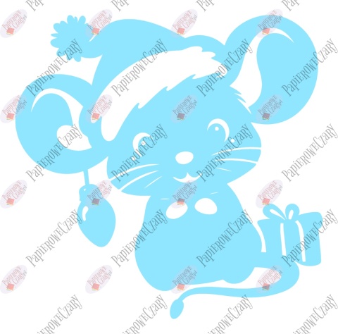 Myszka Świąteczna 2 Zima Dekoracje z papieru