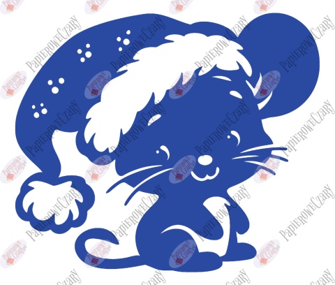 Myszka Świąteczna 3 Zima Dekoracje z papieru