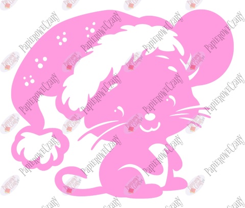 Myszka Świąteczna 3 Zima Dekoracje z papieru