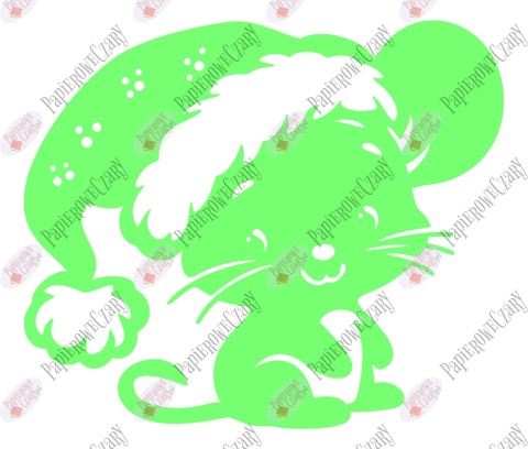 Myszka Świąteczna 3 Zima Dekoracje z papieru