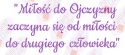 Napis "Miłość do Ojczyzny..." 11 Listopada Dekoracje z papieru