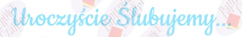 Napis "Uroczyście Ślubujemy..." 1 Dekoracje z papieru